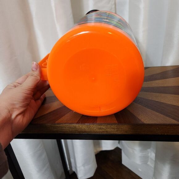 Vintage Retro Betras USA Big Mug Water Bottle Summer Fun Neon Orange Beach 52 Oz - Picture 8 of 13